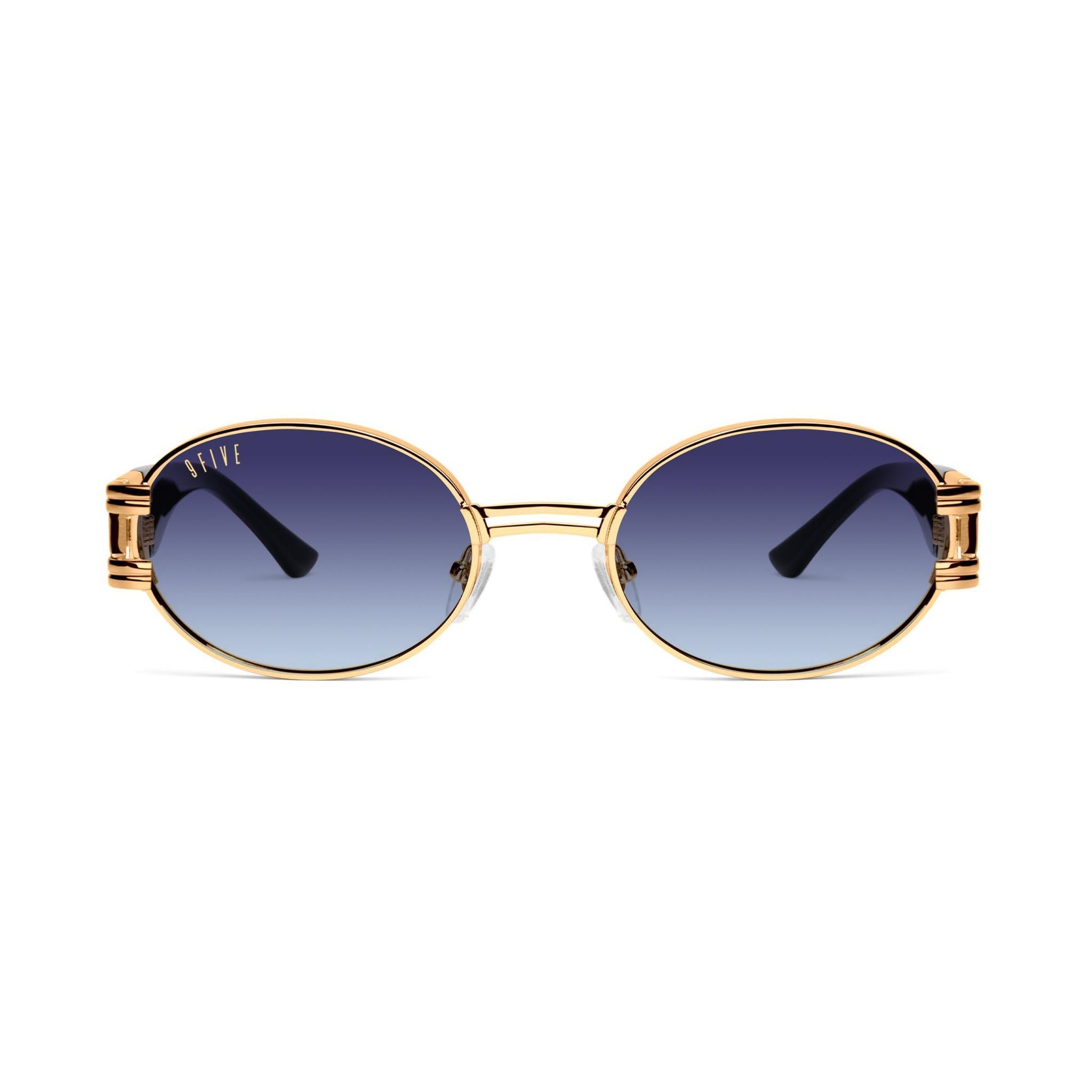 9FIVE St. James Midnight Gradient & 24K Gold Sunglasses — front [g:midnight-gradient s:all o:1]