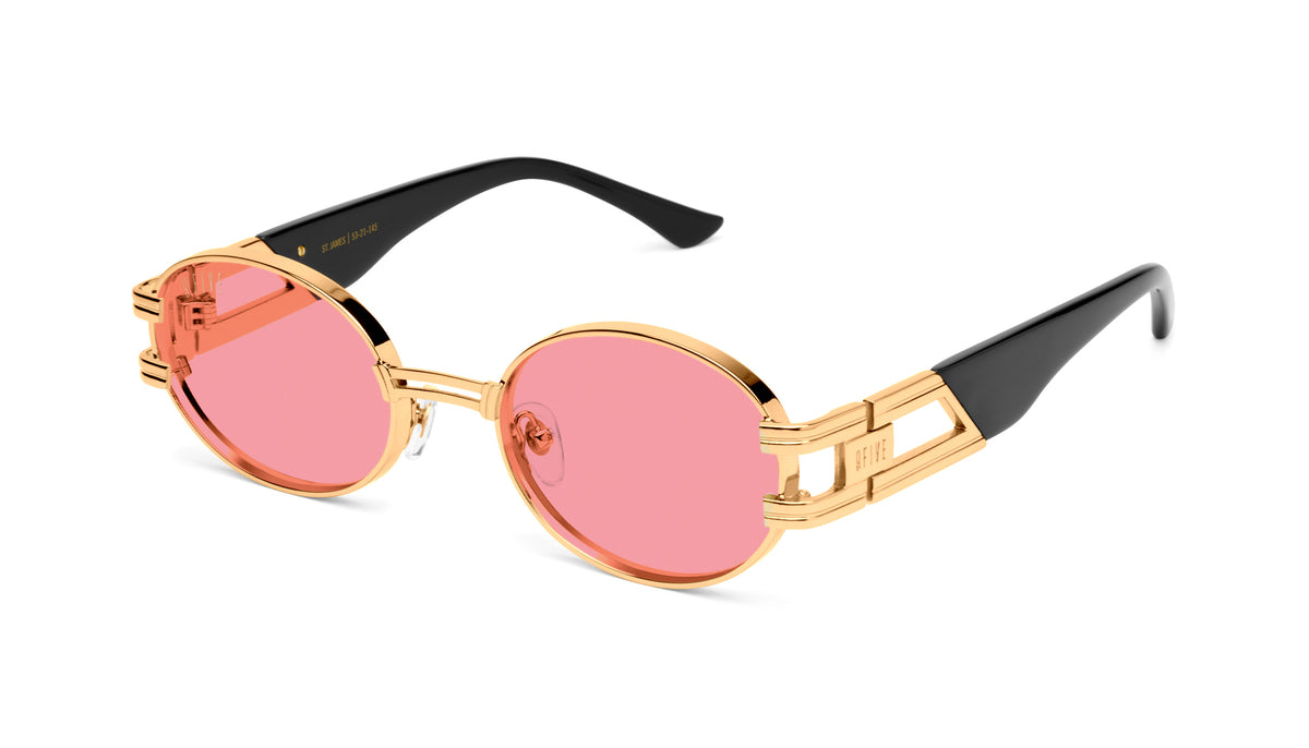 9FIVE St. James Black & 24K Gold - Rose Sunglasses – 9FIVE Eyewear