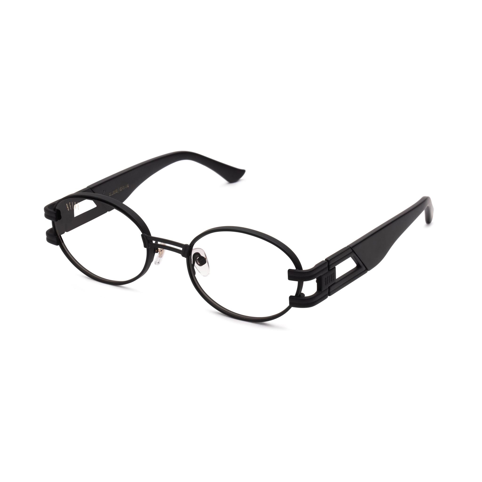 9FIVE St. James Matte Blackout Clear Lens Glasses Rx — side [g:all s:reg o:2]