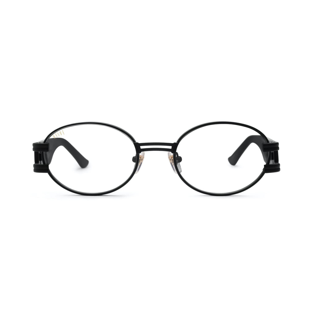 9FIVE St. James Matte Blackout Clear Lens Glasses Rx — front [g:all s:reg o:1]