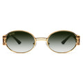 9FIVE St. James Green Gradient XL Sunglasses — front [g:green-gradient s:xl o:1]