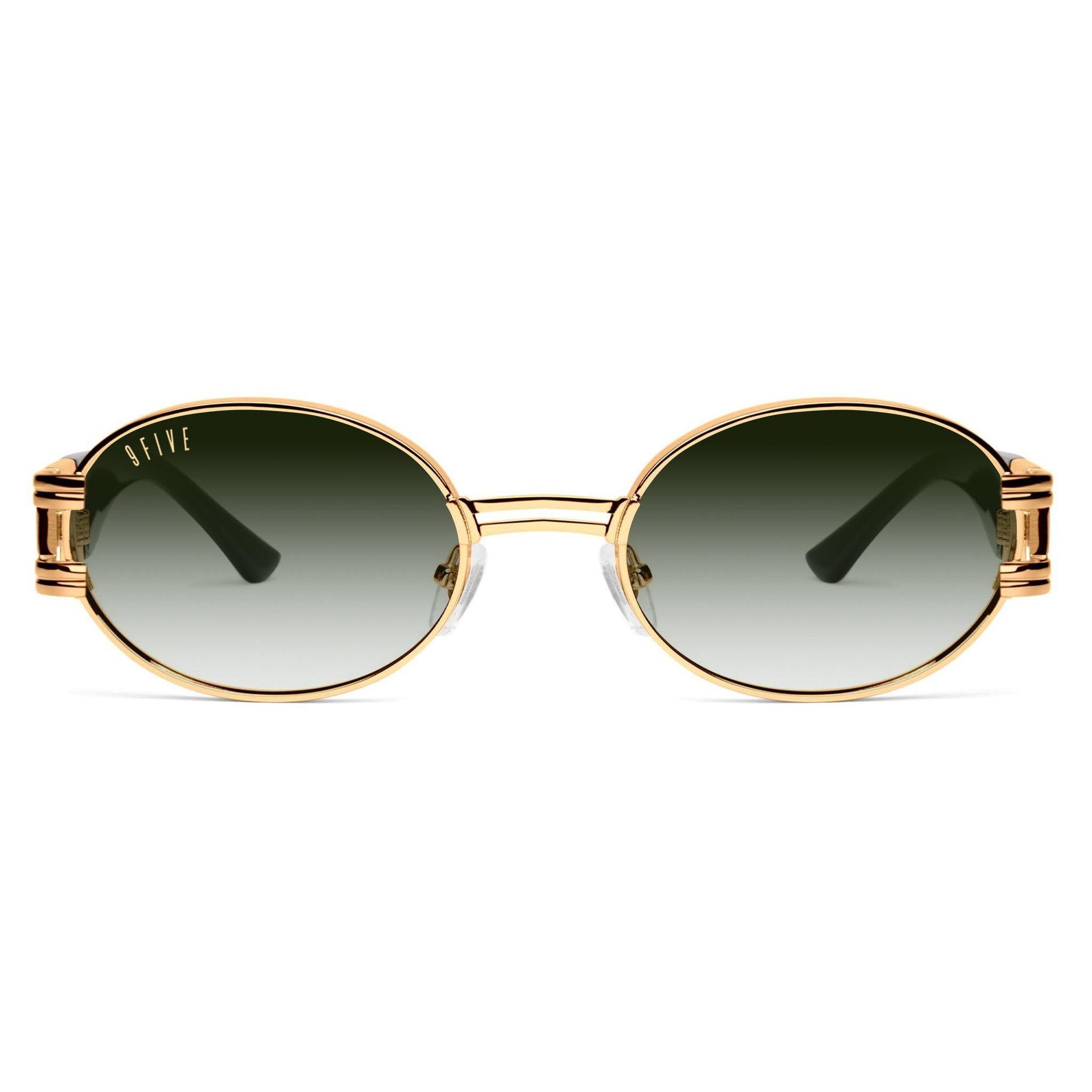 9FIVE St. James Green Gradient XL Sunglasses — front [g:green-gradient s:xl o:1]