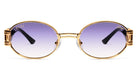 9FIVE x Swagu St. James XL Black & 24K Gold - Purple Hue Sunglasses