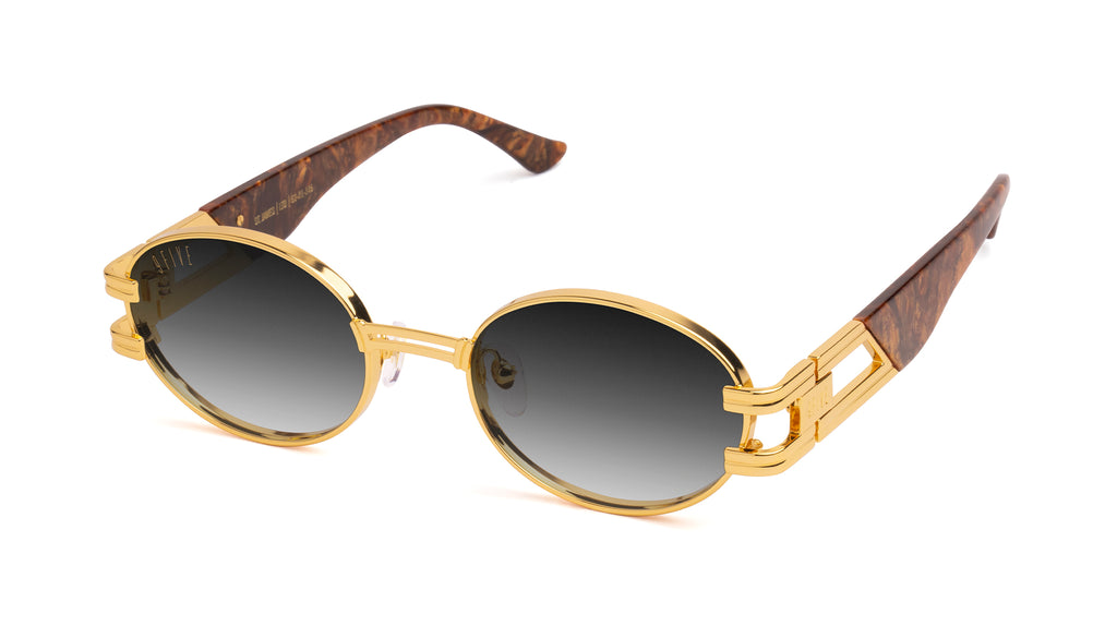 9FIVE St. James Gold Marble & 24K Gold - Gradient Sunglasses