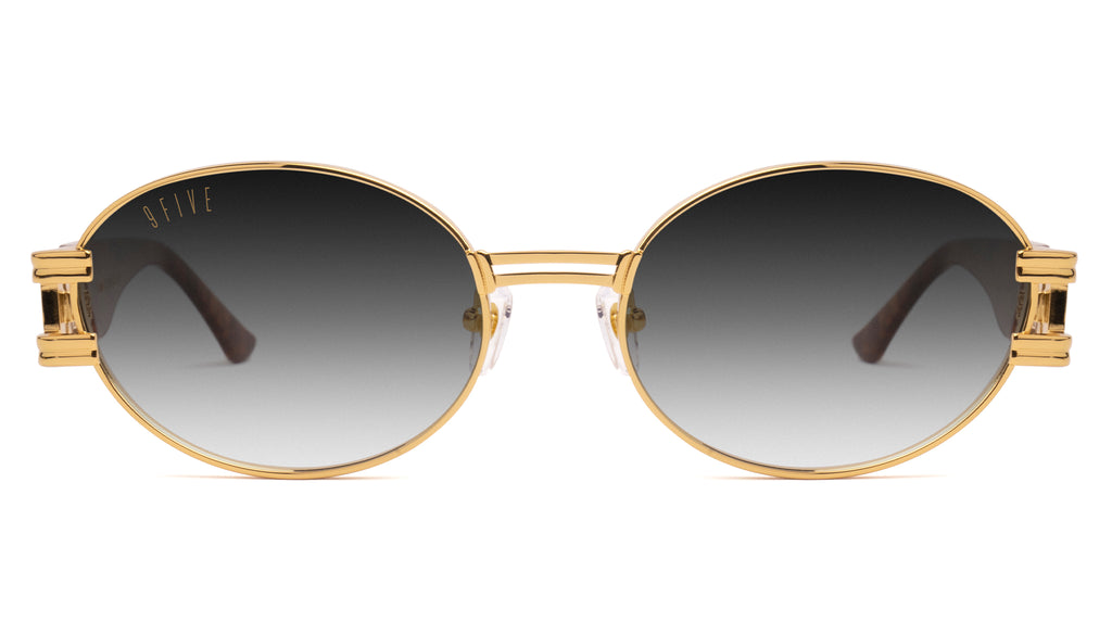 9FIVE St. James Gold Marble & 24K Gold XL - Gradient Sunglasses