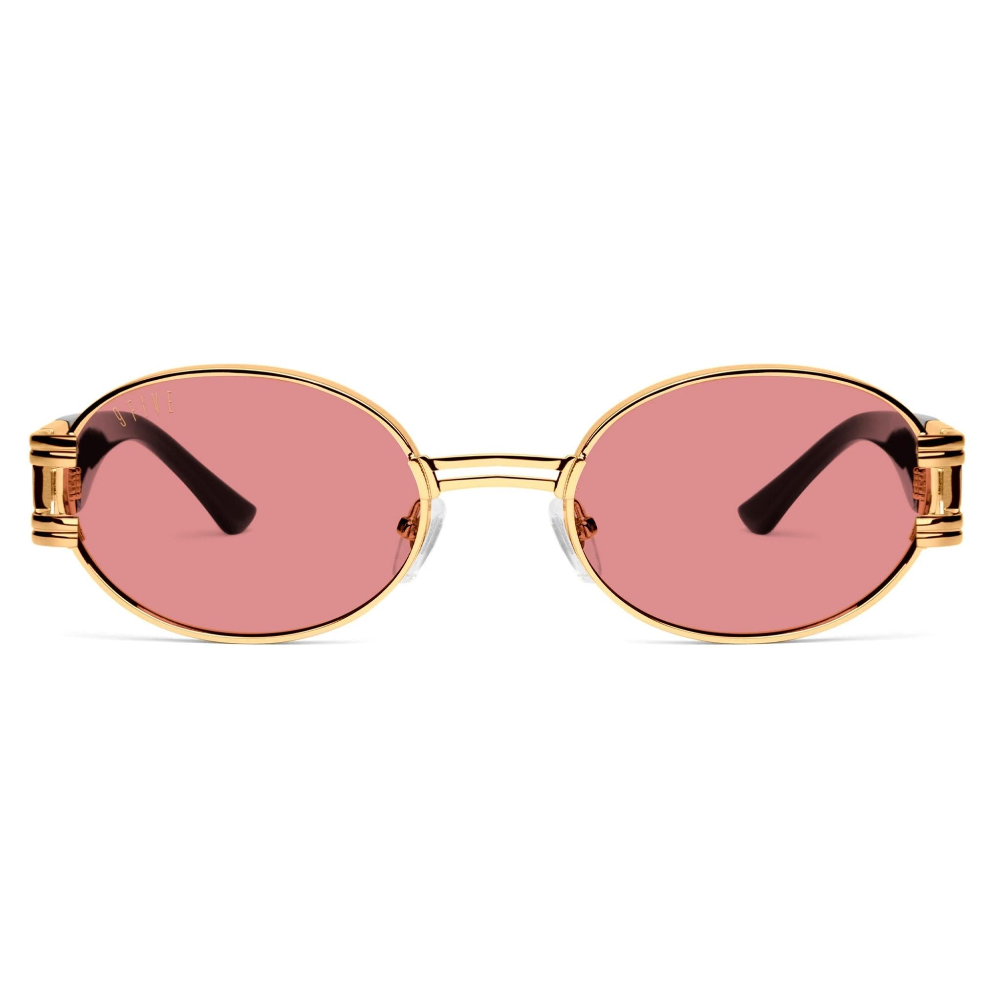 9FIVE St. James XL Black & 24K Gold Sunglasses