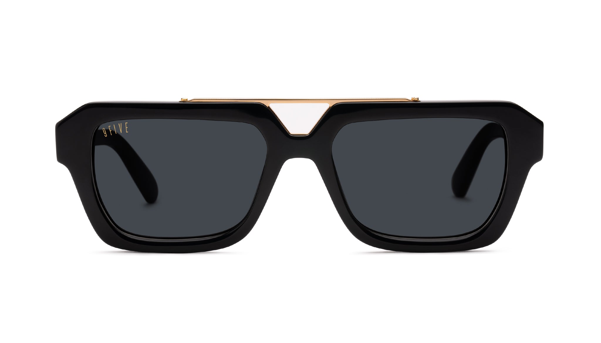 9FIVE Valley Black & 24K Gold Sunglasses