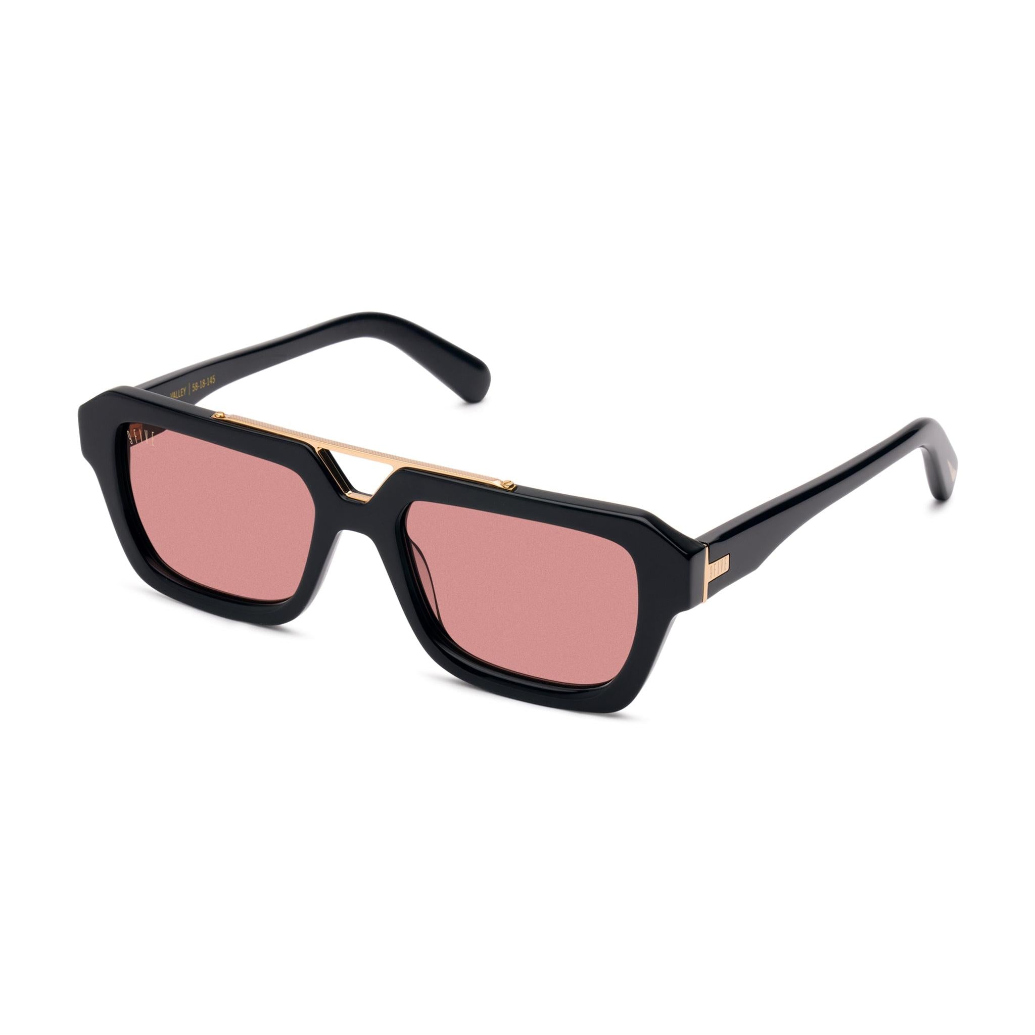 9FIVE Valley Pink & 24K Gold Sunglasses — side [g:pink s:all o:2]