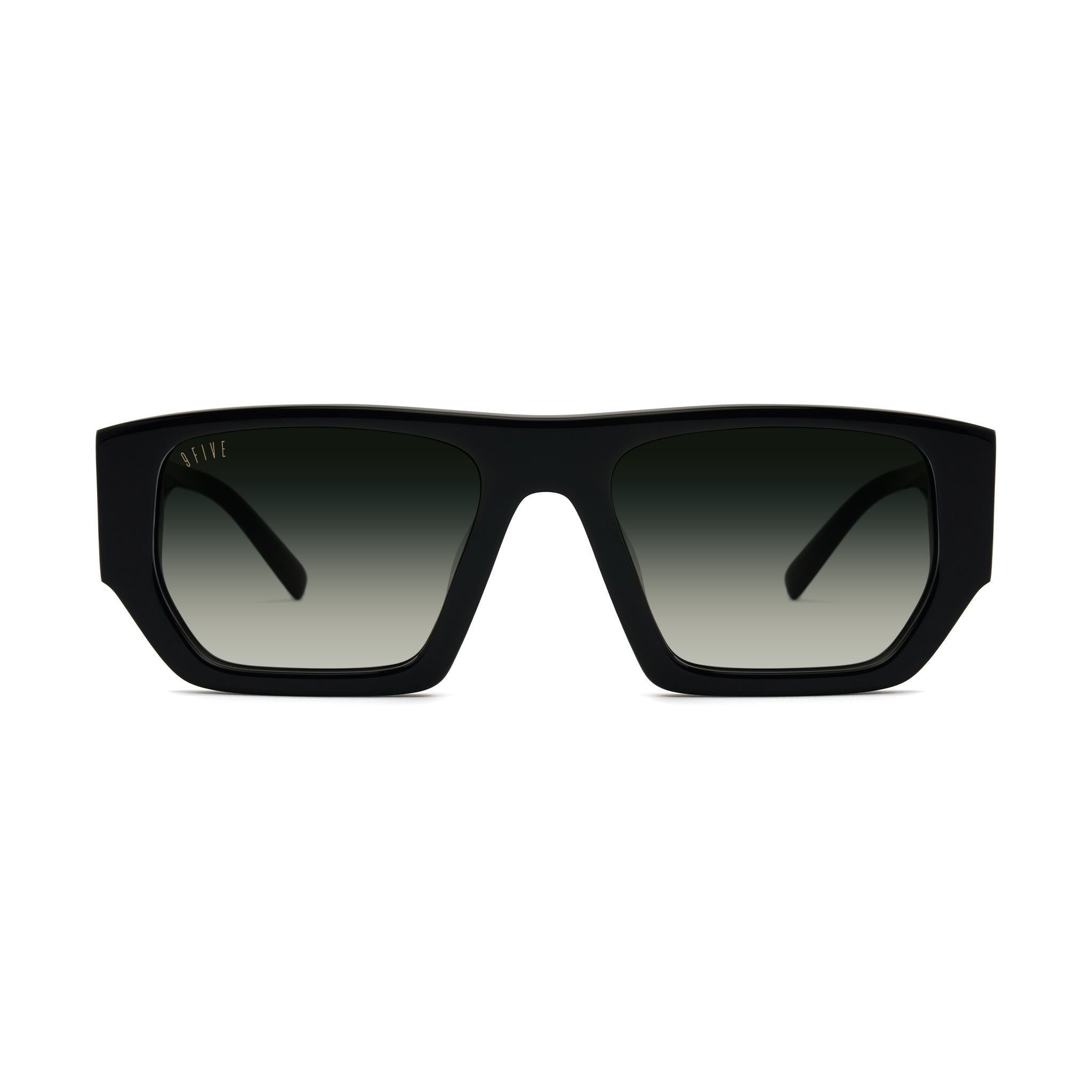 9FIVE Vice Green Gradient & 24K Gold Sunglasses — front [g:green-gradient s:all o:1]