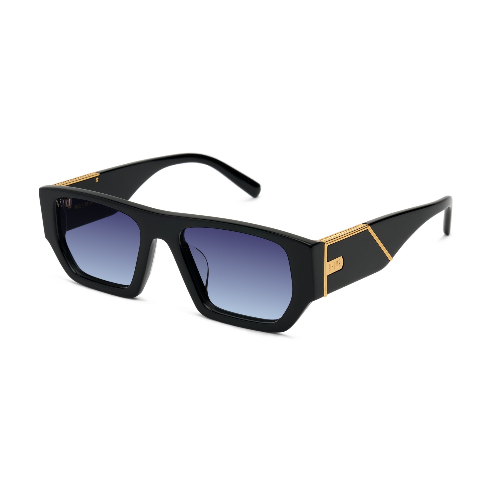 9FIVE Vice Midnight Gradient & 24K Gold Sunglasses — side [g:midnight-gradient s:all o:2]