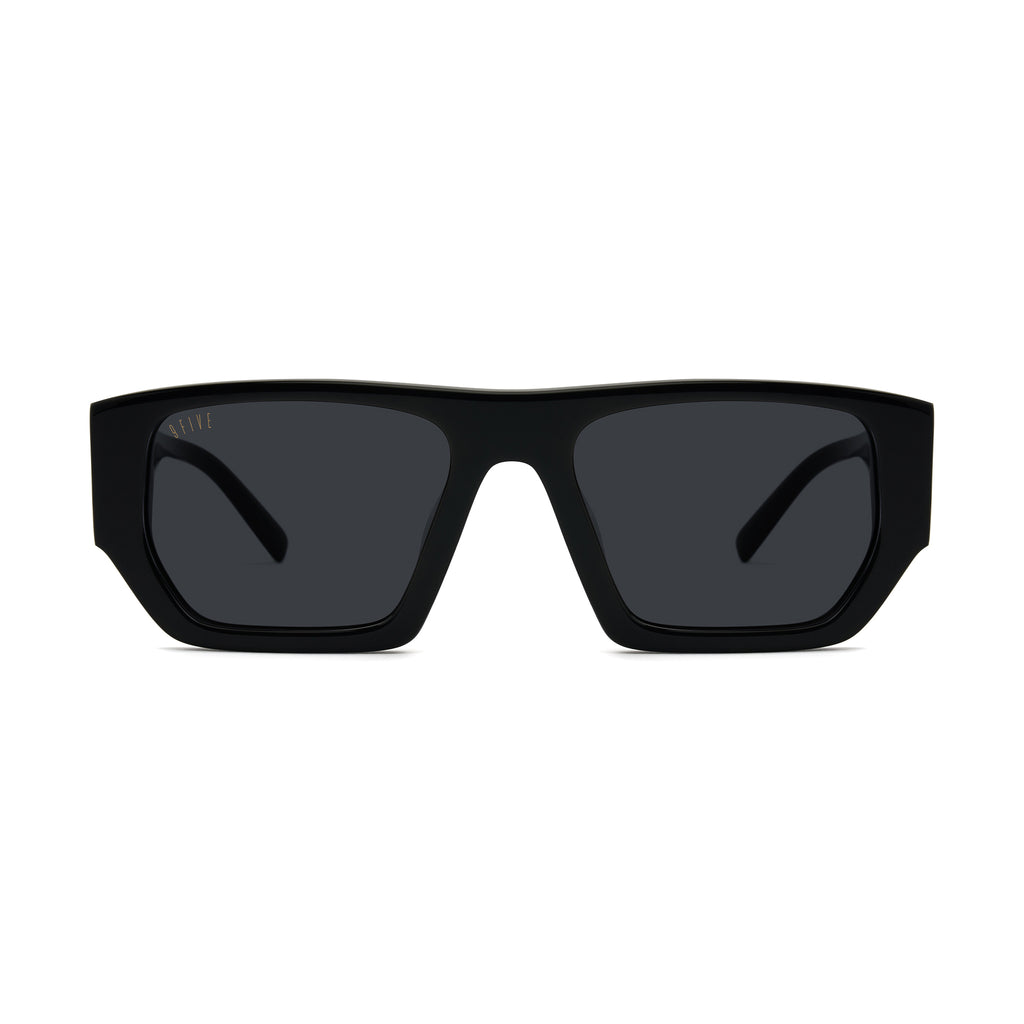 9FIVE Vice Black & 24K Gold Sunglasses — front [g:black s:all o:1]