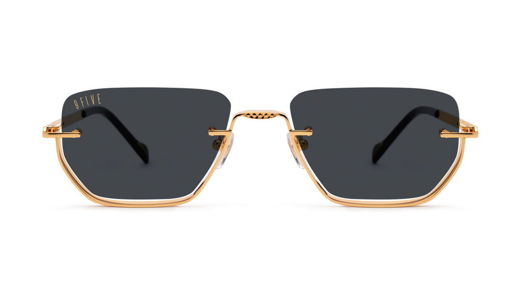 9FIVE Villa Black & 24K Gold Sunglasses Rx