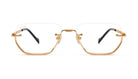 9FIVE Villa Black & 24K Gold Clear Lens Glasses Rx