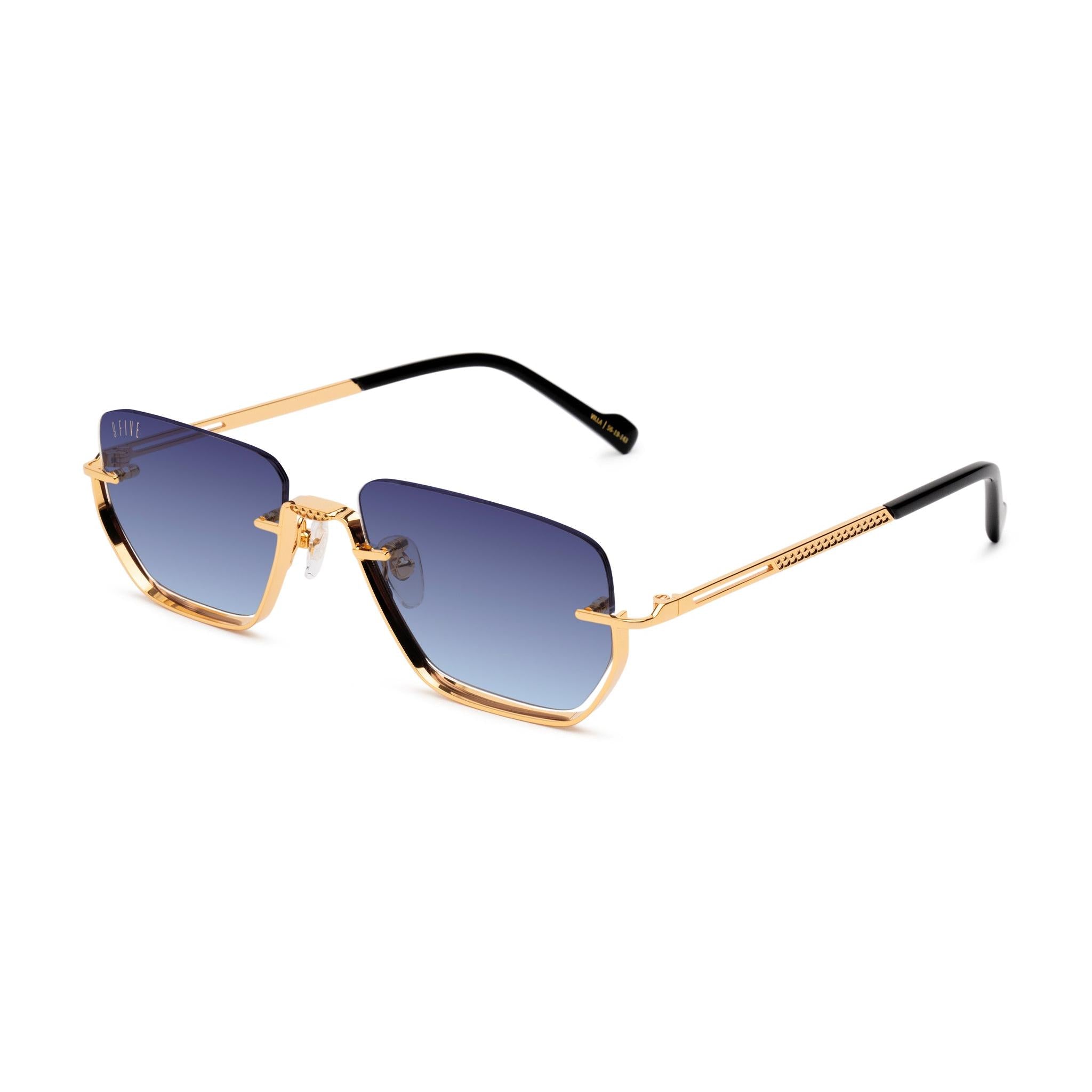 9FIVE Villa Midnight Gradient & 24K Gold Sunglasses — side [g:midnight-gradient s:all o:2]