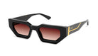 9FIVE Vincent Black & 24K Gold - Rum Gradient Sunglasses