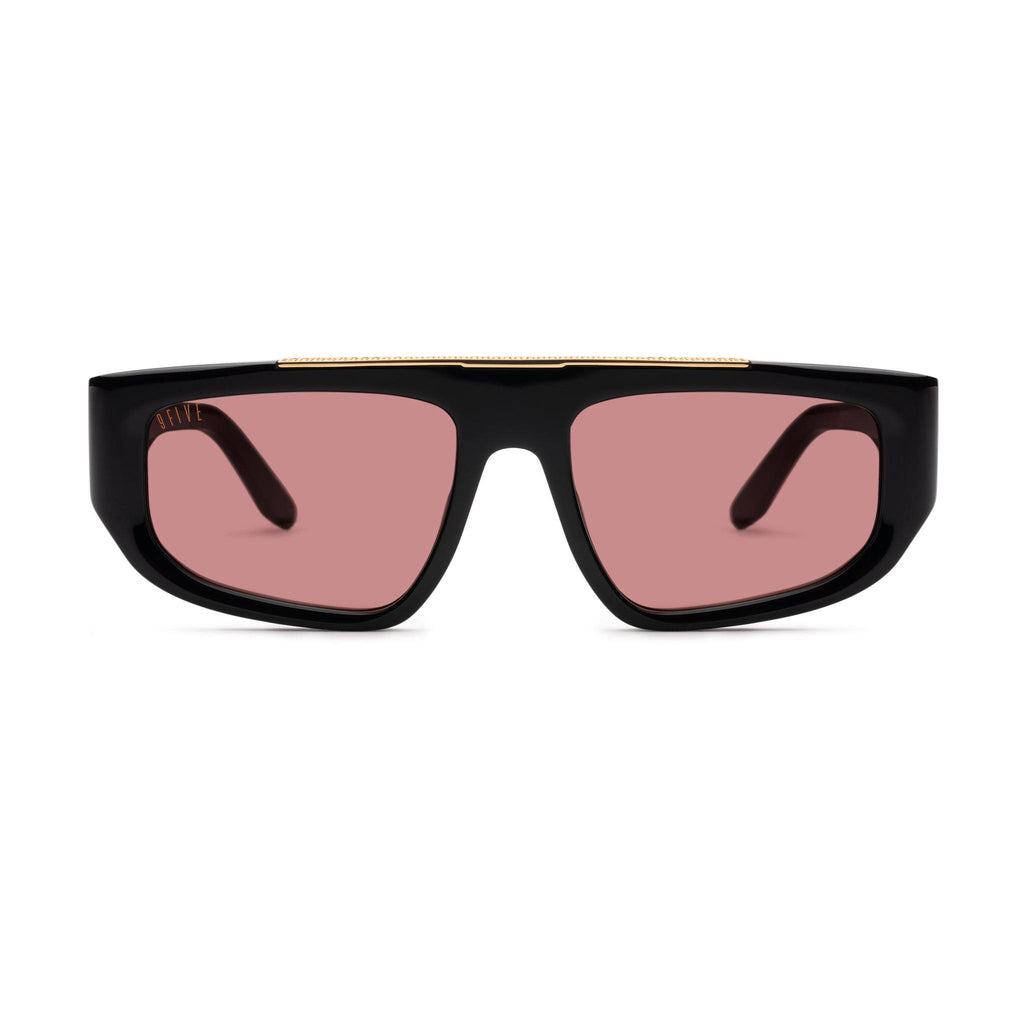9FIVE X01 Pink & 24K Gold Sunglasses — front [g:pink s:all o:1]
