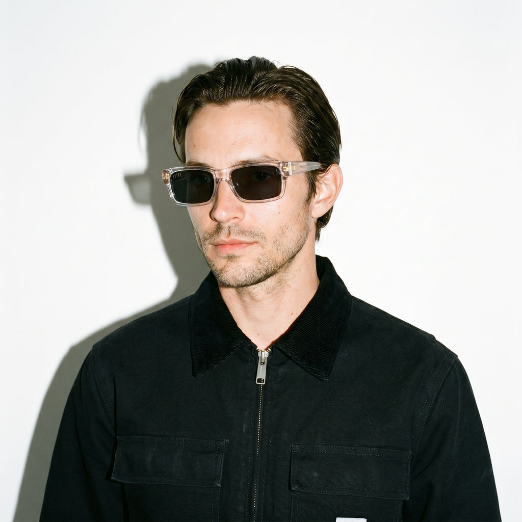 9FIVE Aura Crystal Sunglasses — worn on model [g:all s:all o:3]
