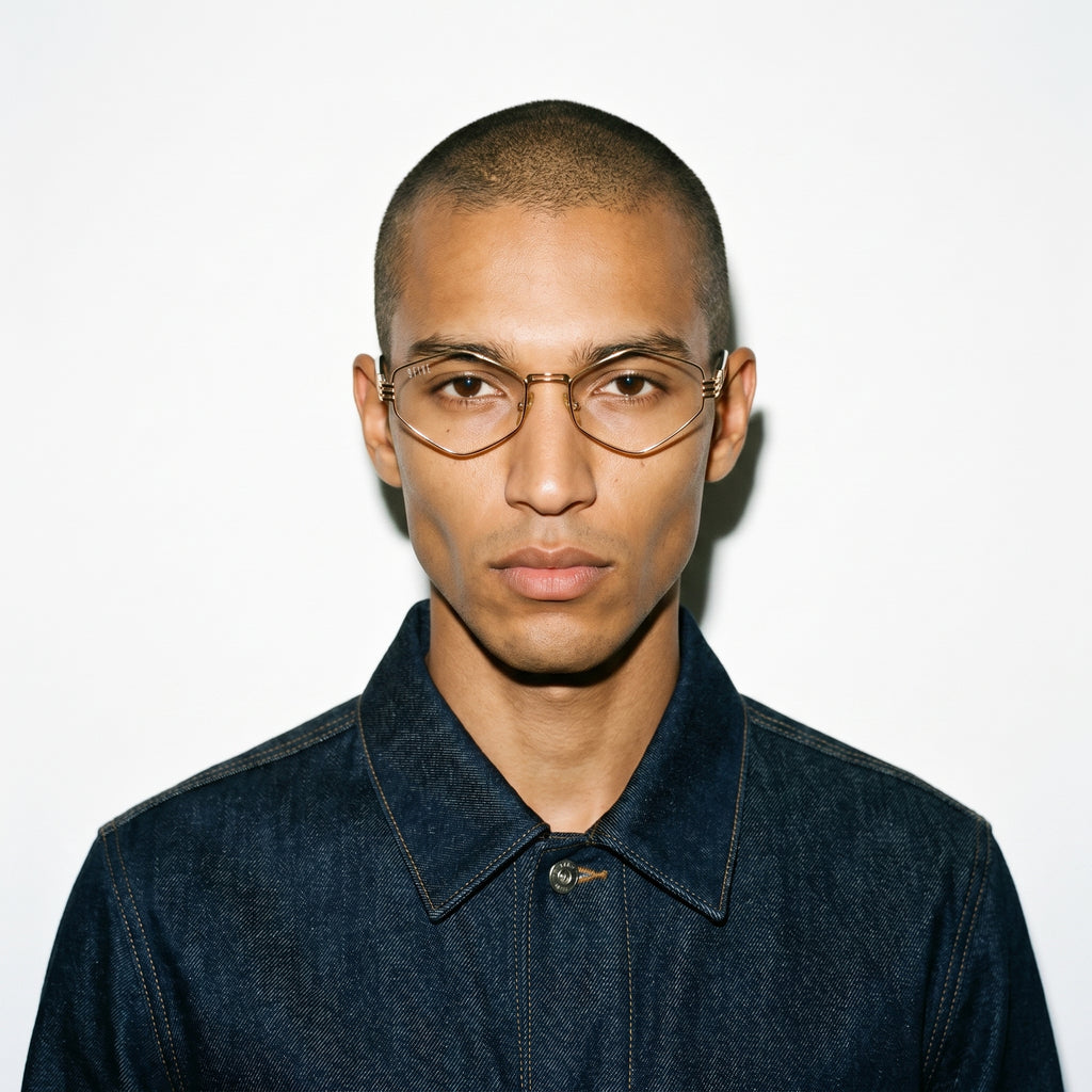 9FIVE Iris Rhombus Clear Lens Glasses