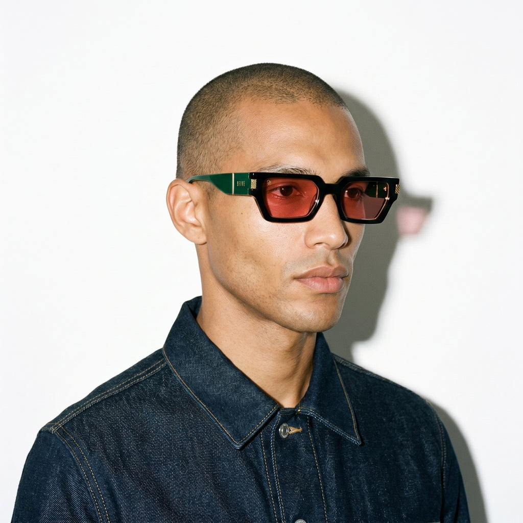9FIVE Locks Black & Monaco Green Sunglasses