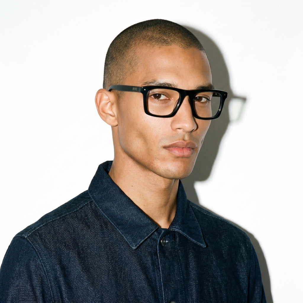 9FIVE One Matte Blackout Clear Lens Glasses