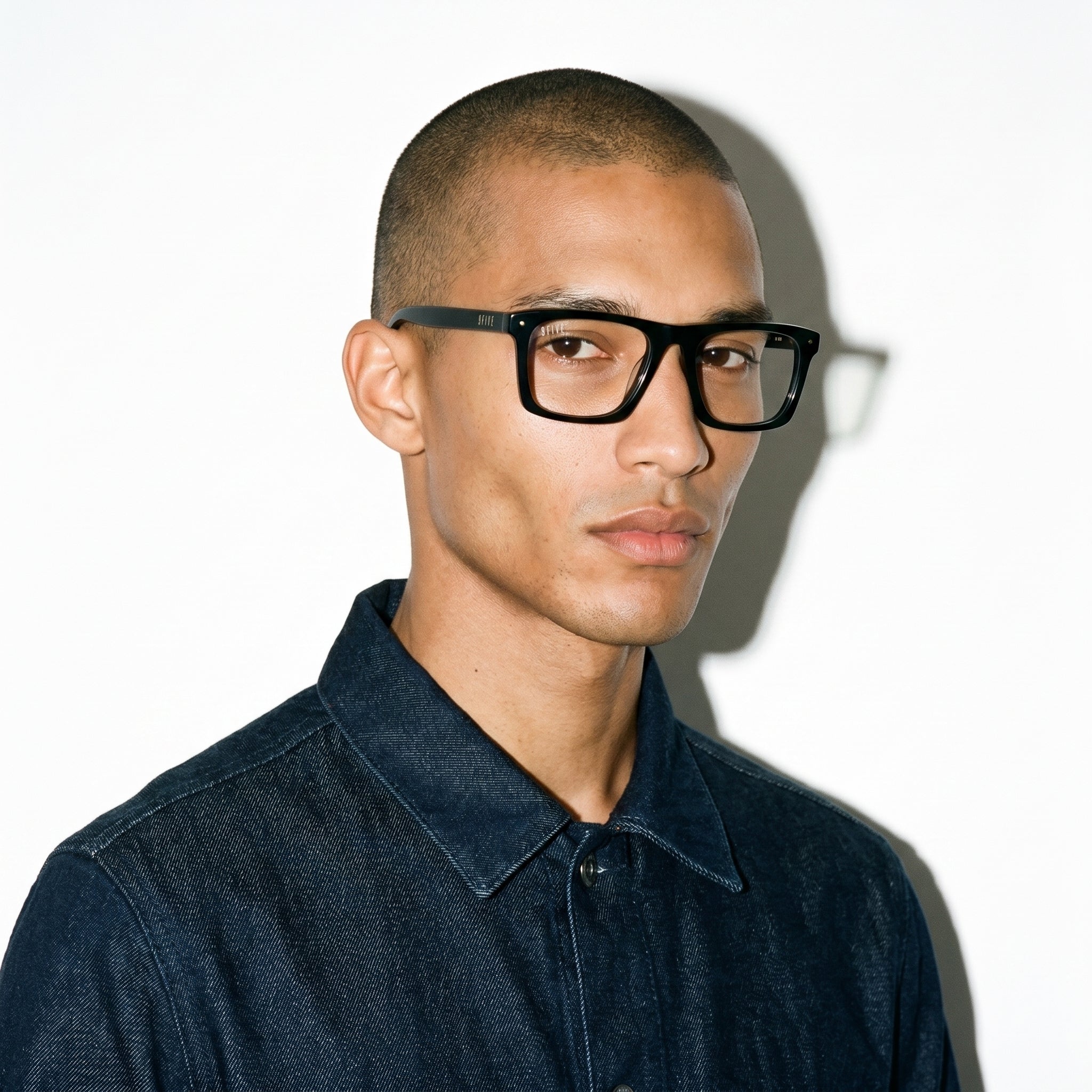 9FIVE One Matte Blackout Clear Lens Glasses