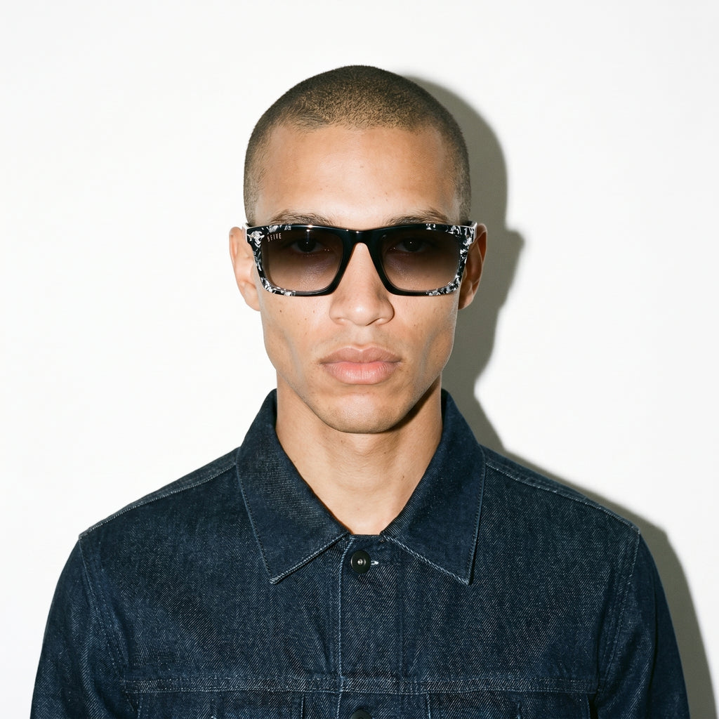 9FIVE One Onyx LTD Black Gradient Sunglasses — worn on model [g:black-gradient s:all o:3]