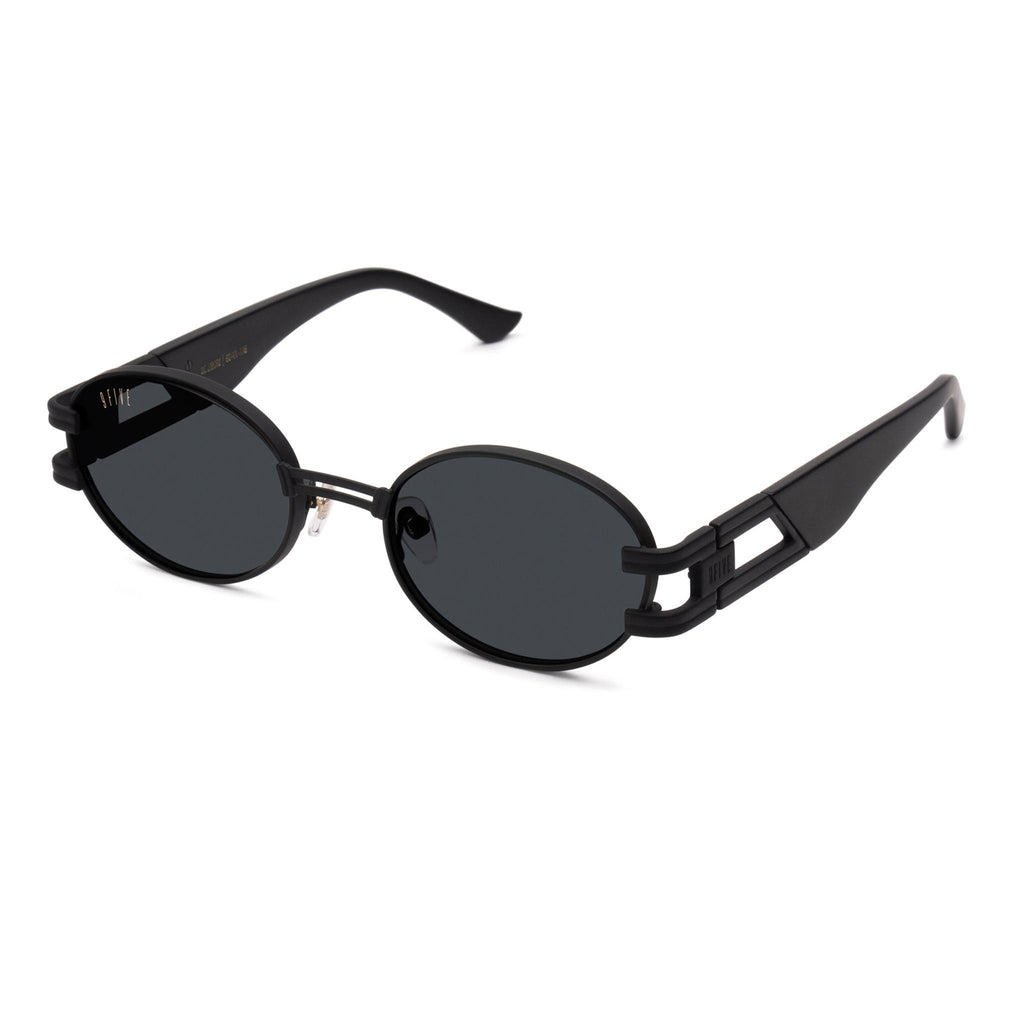 9FIVE St. James Matte Blackout XL Black Sunglasses — side [g:black s:xl o:2]