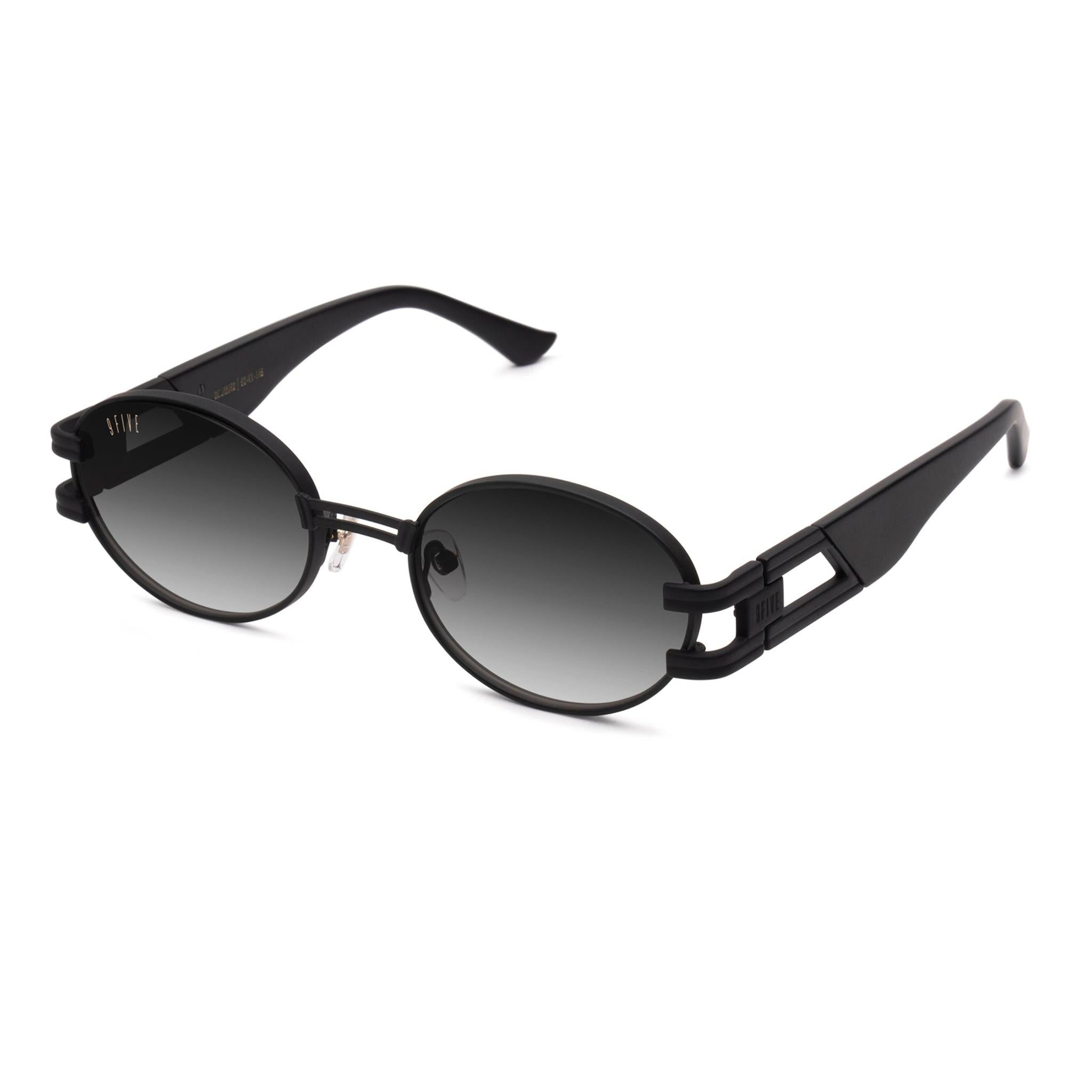 9FIVE St. James Matte Blackout XL Black Gradient Sunglasses — side [g:black-gradient s:xl o:2]