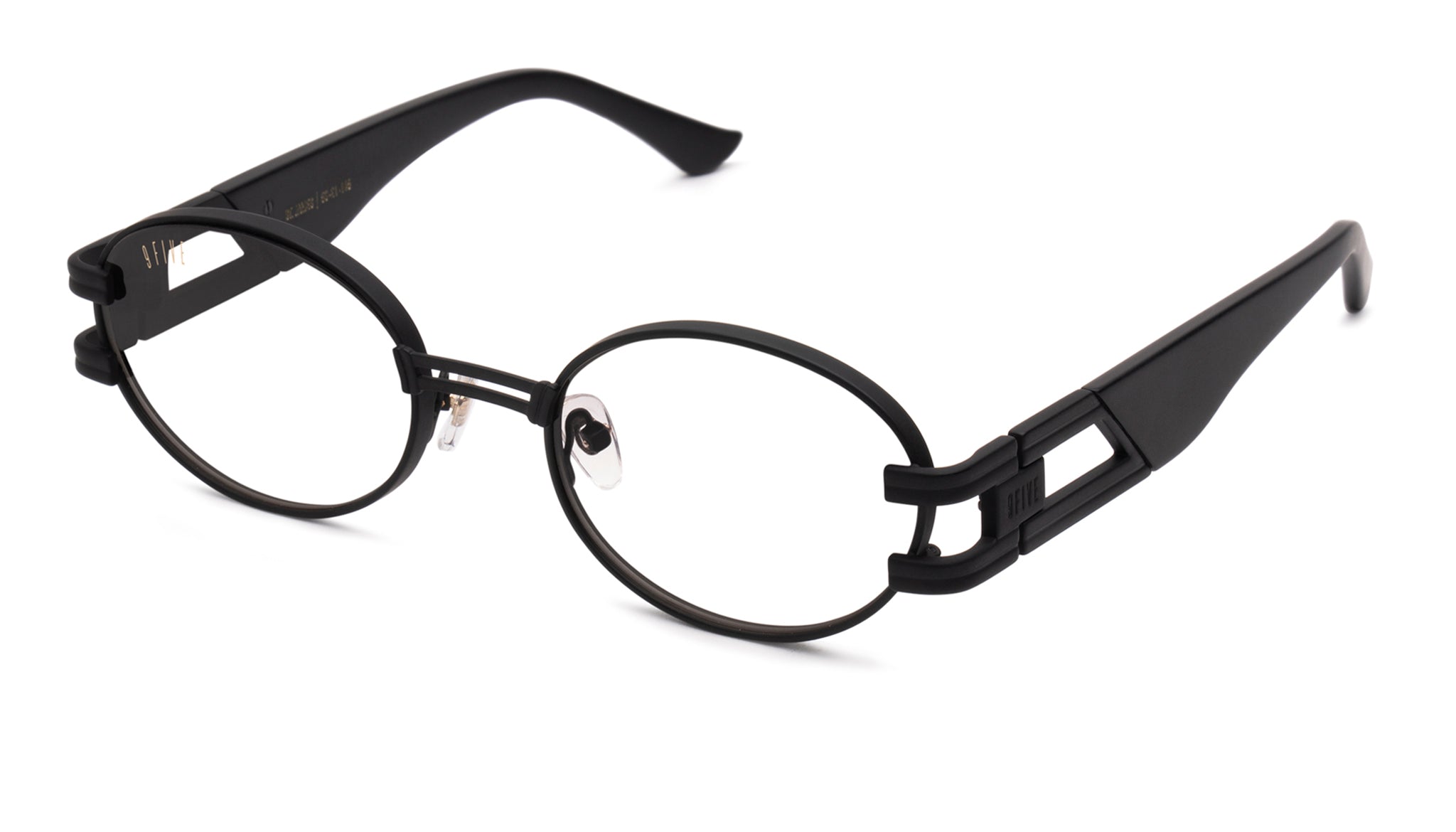 9FIVE St. James Matte Blackout XL Clear Lens Glasses Rx