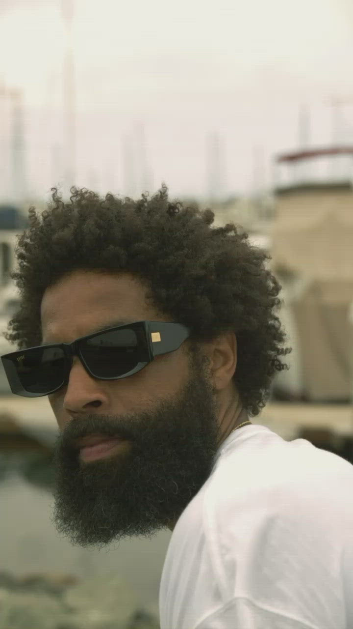 9FIVE x Arts-Rec Angelo Black & 24K Gold - Gradient Sunglasses