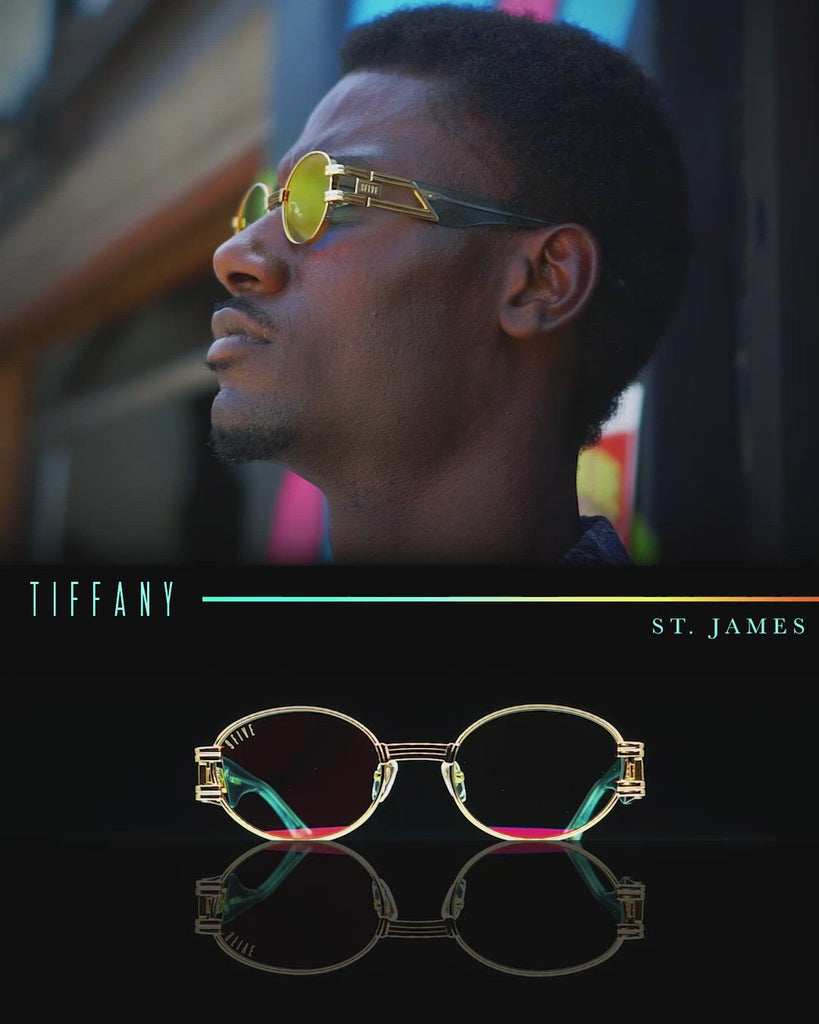 9FIVE St. James Tiffany & 24K Gold - Reflective Sunglasses