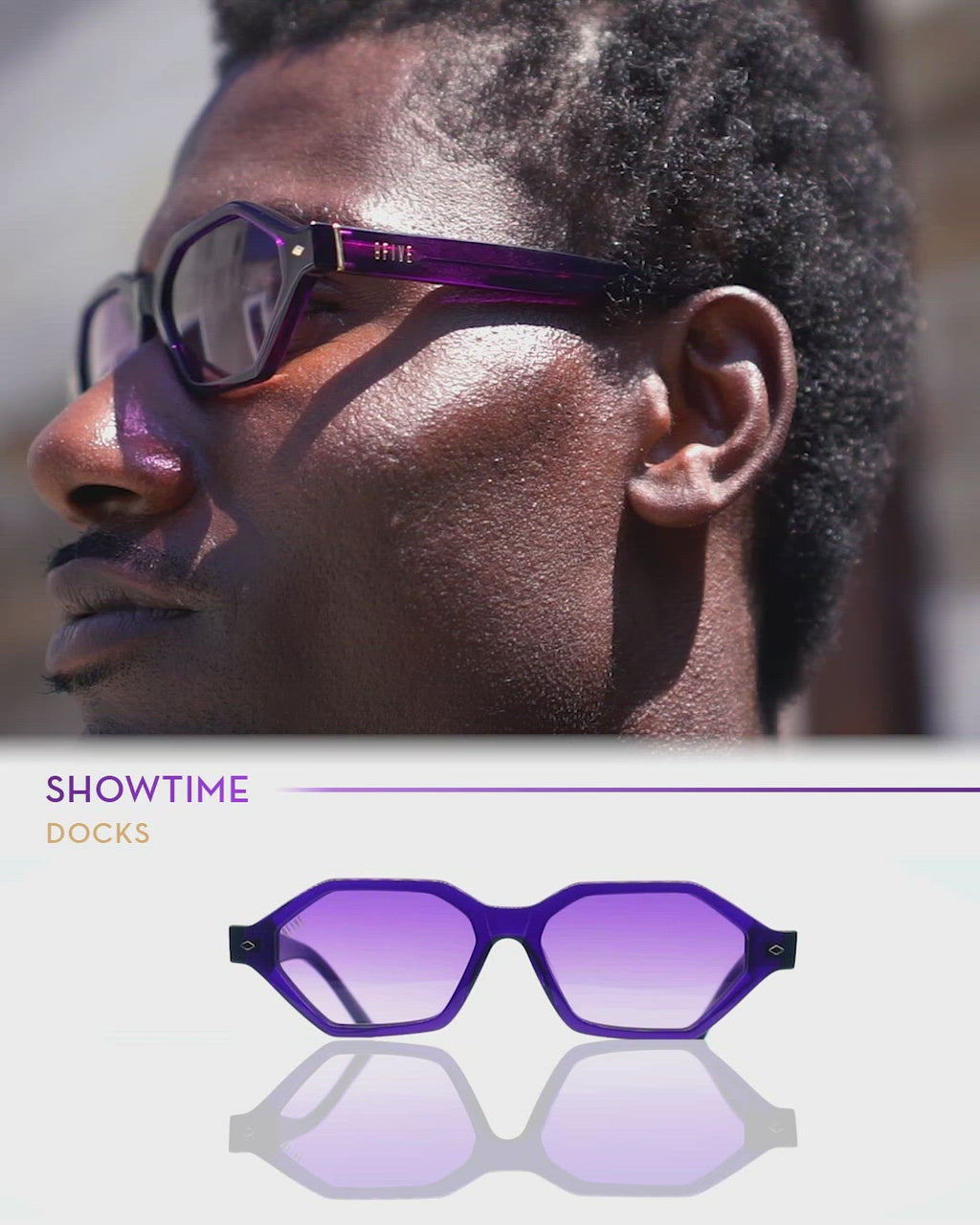 9FIVE Docks Showtime Purple & 24K Gold - Purple Gradient Sunglasses