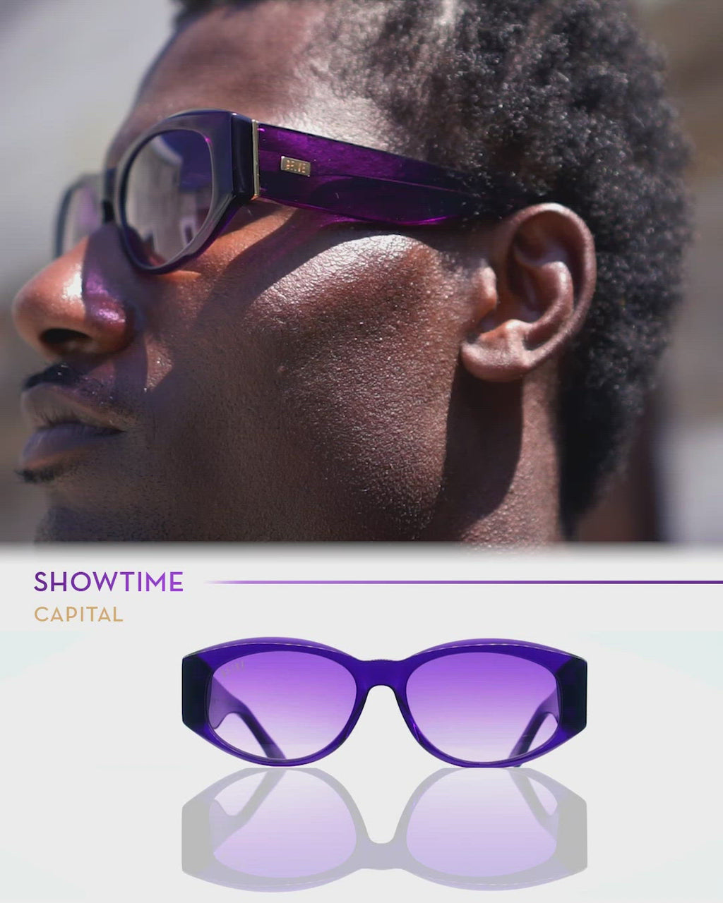 9FIVE Capital Showtime Purple & 24K Gold - Purple Gradient Sunglasses