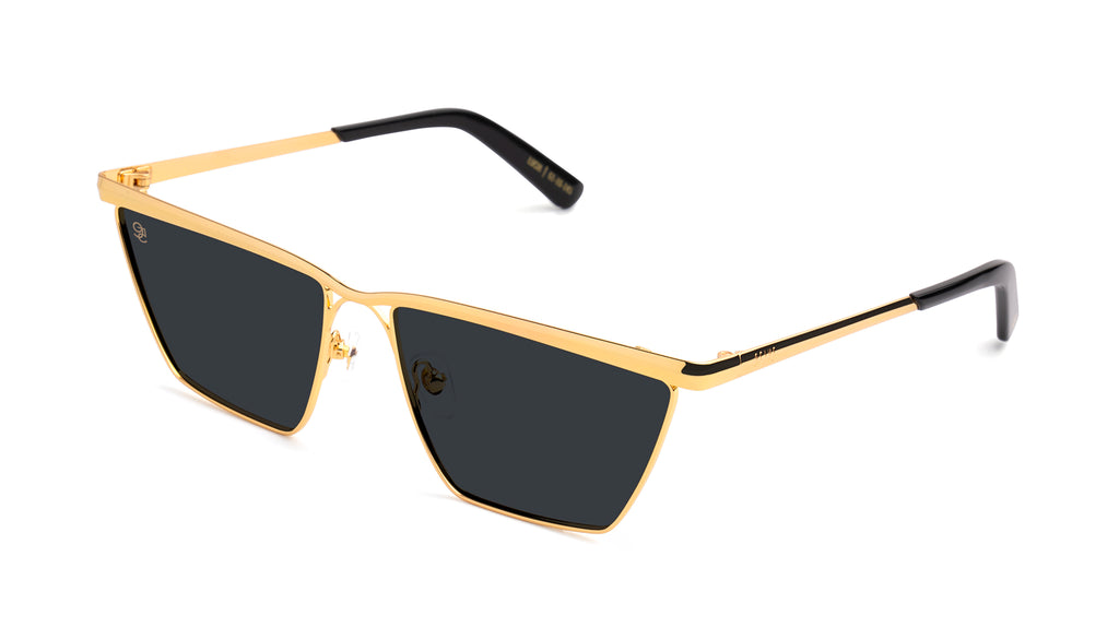 9FIVE Lucia Black & 24K Gold Sunglasses