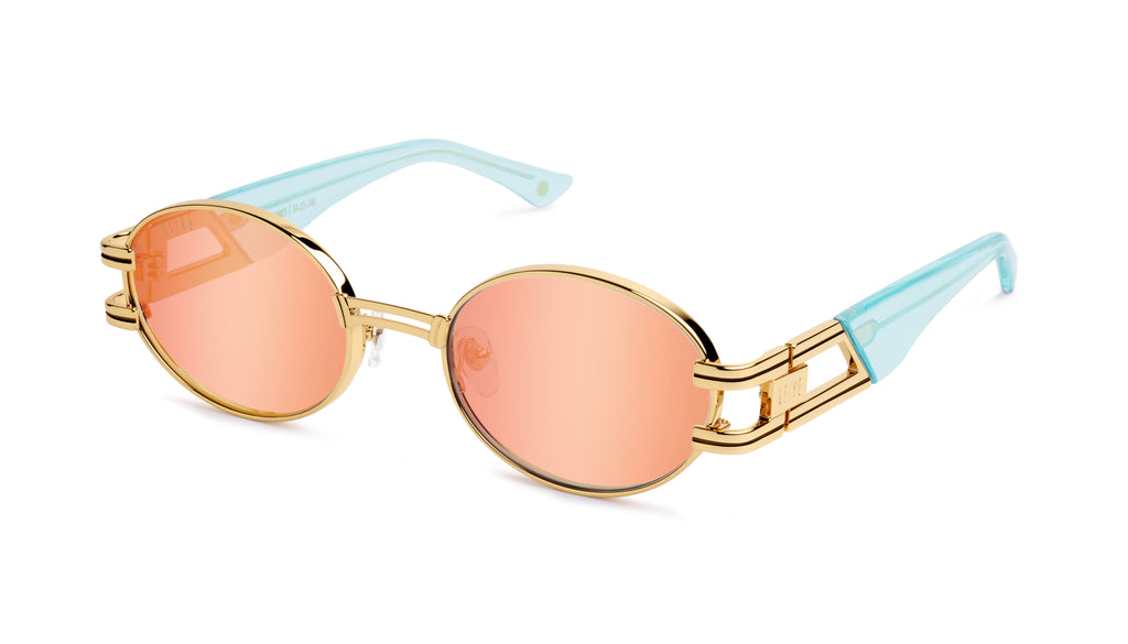 9FIVE St. James Tiffany & 24K Gold - Reflective Sunglasses