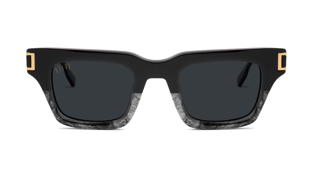 9FIVE Avenue Black Marble & 24K Gold Sunglasses