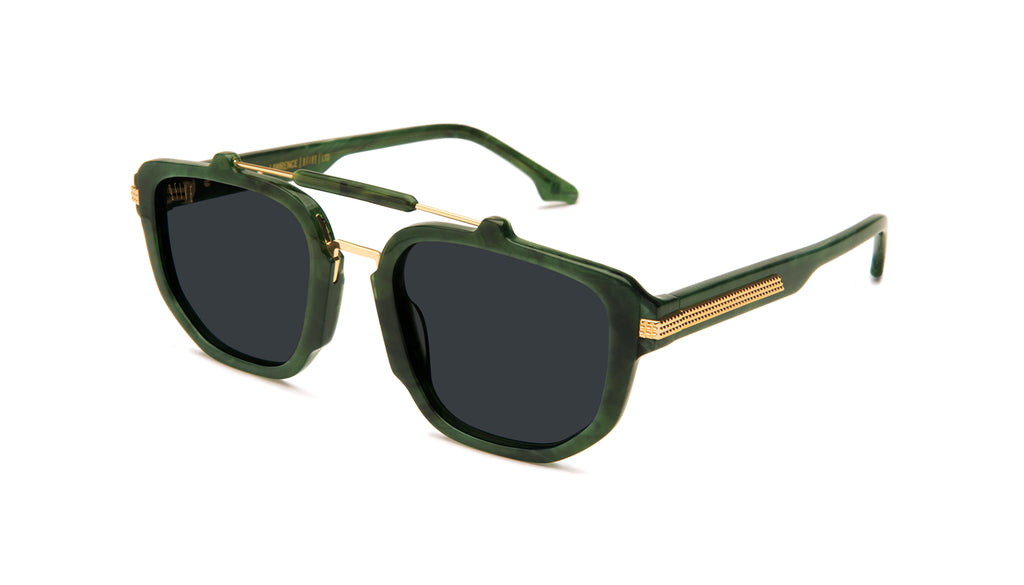 9FIVE Lawrence Jade Stone & 24k Gold Sunglasses