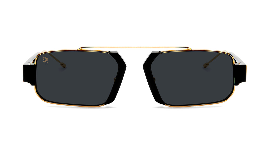 9FIVE Logan Black & 24K Gold Sunglasses Rx