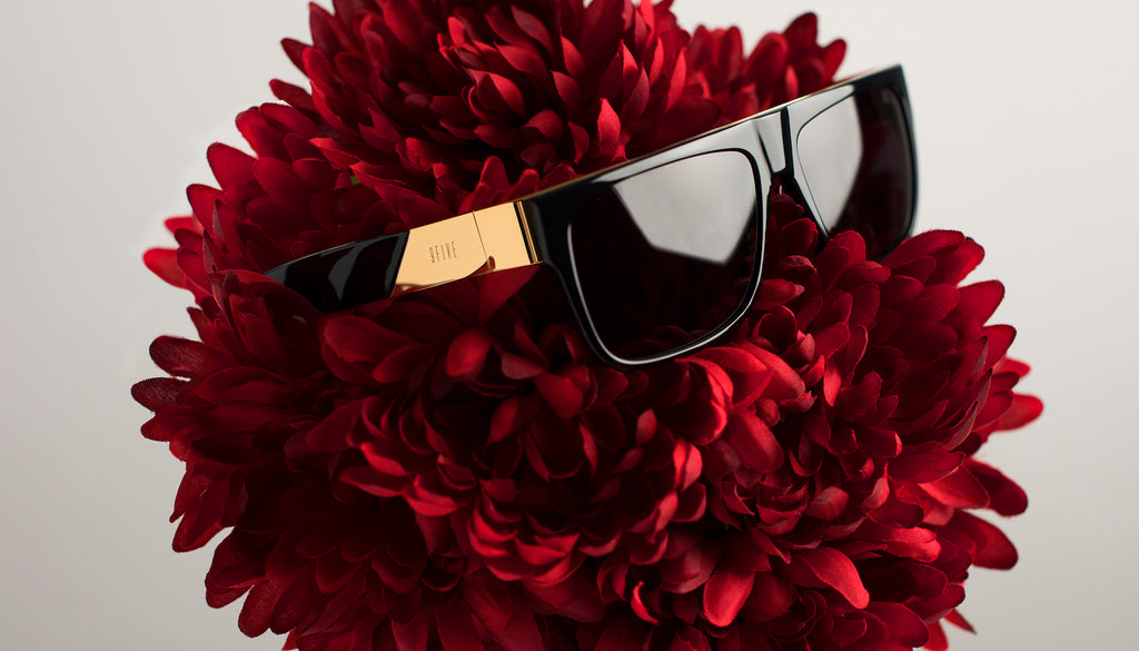 9FIVE 22 Black & 24k Gold Sunglasses Rx