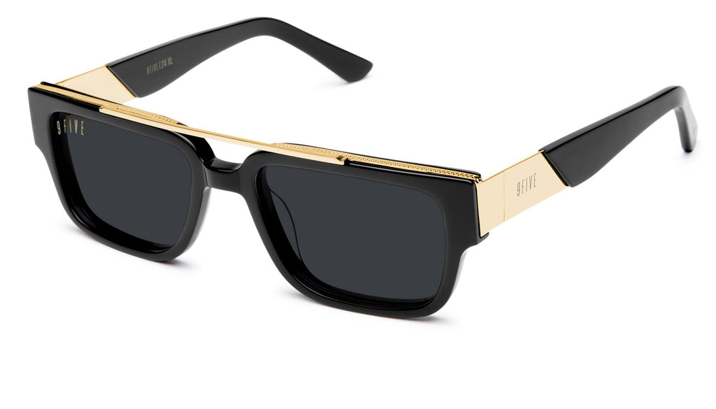 9FIVE 24 Black & 24K Gold XL Sunglasses Rx
