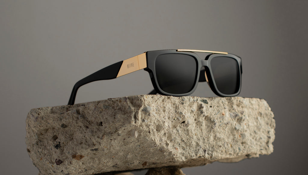 9FIVE 24 Black & 24K Gold Sunglasses