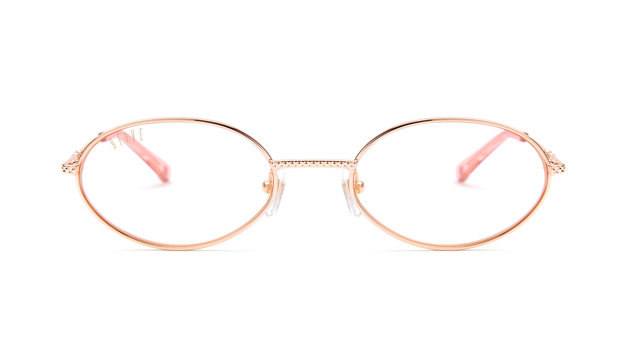 9FIVE 40 Rose Gold Clear Lens Glasses