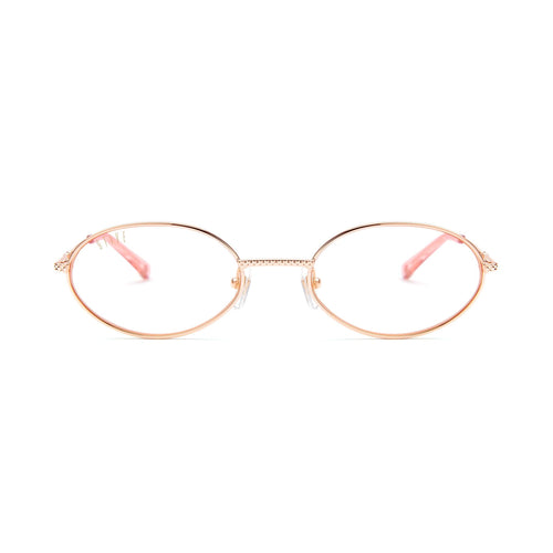 9FIVE 40 Rose Gold Clear Lens Glasses