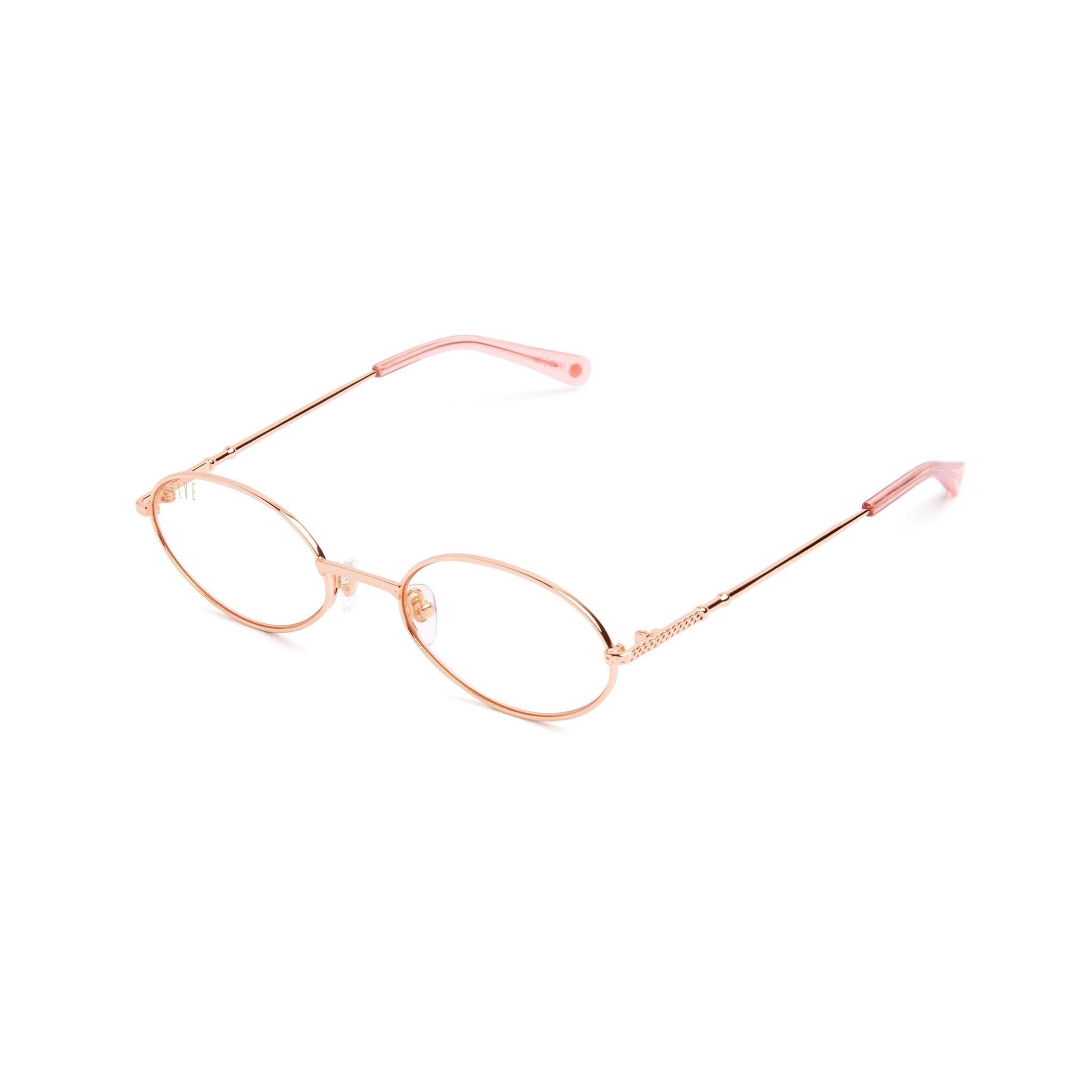 9FIVE 40 Rose Gold Clear Lens Glasses