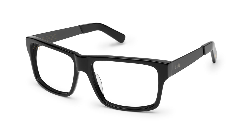 9FIVE Caps LX Matte Blackout Clear Lens Glasses