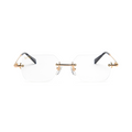 9FIVE Clarity 24k Gold Clear Lens Glasses Rx