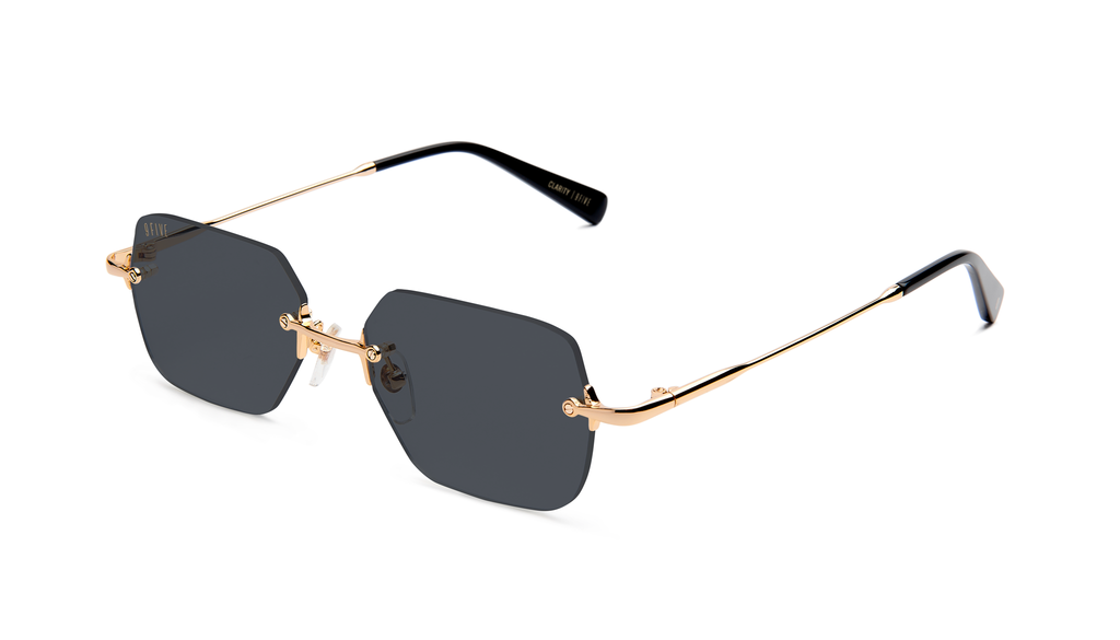9five Clarity Black and Gold Sunglasses
