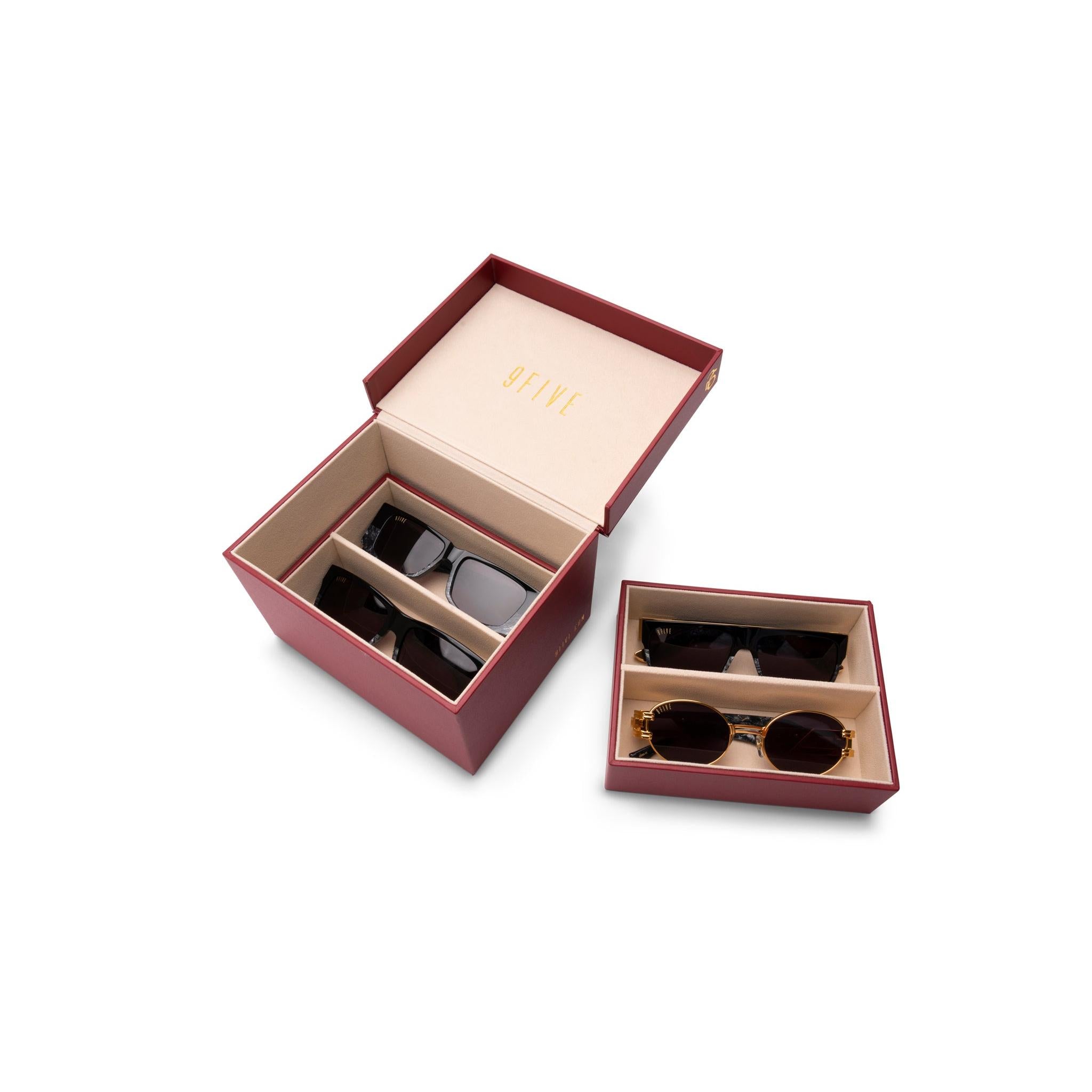 9FIVE Maroon Leather Collector Case
