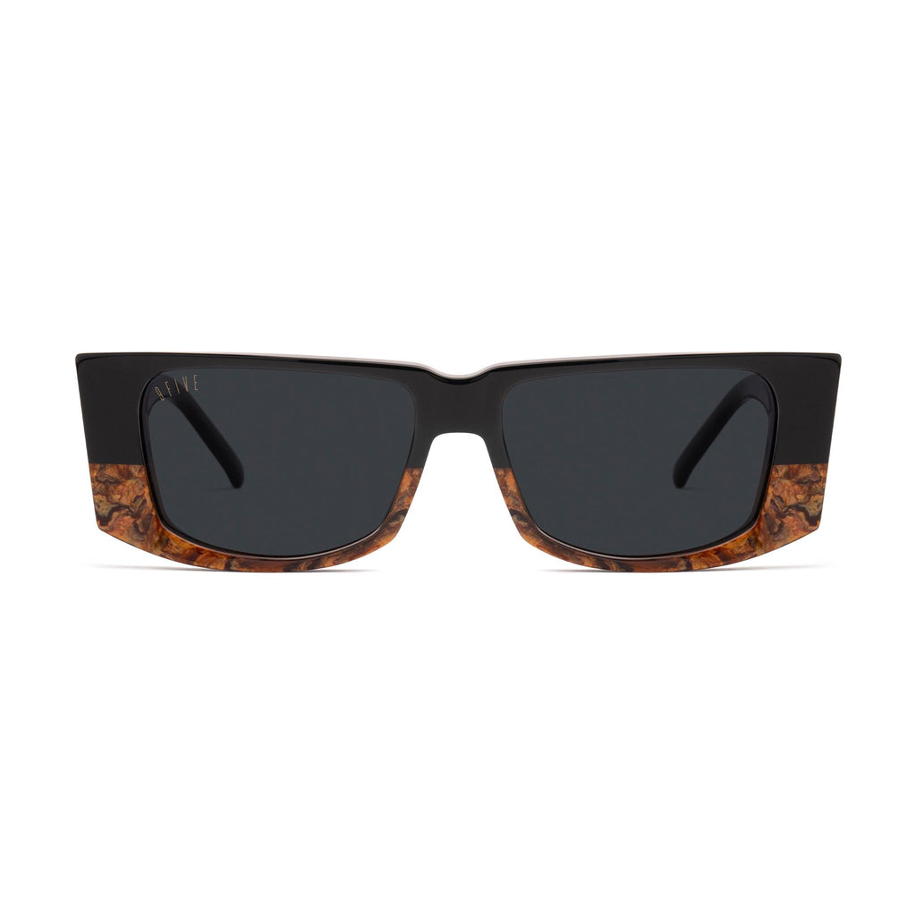 9FIVE Angelo Gold Marble Black Sunglasses — front [g:black s:all o:1]