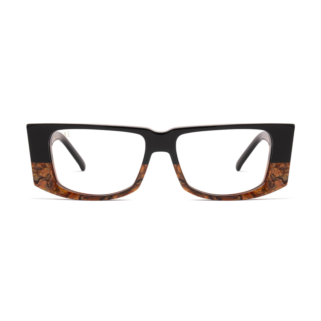 9FIVE Angelo Gold Marble Clear Lens Glasses